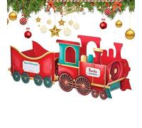 Liqzirtu Boîte Train à Bonbons de Noël - Train de Noël Motif Pain d'Épice | Décoration Intérieure,pour Bureau Chambre Salle De Classe Voyage Cheminée Anniversaire Appartement Action De