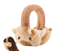Liqzirtu Cache-Oreilles d'Hiver,Protecteurs en Peluche de Capybara Cartoon,Bandeau pour Oreilles Pliable Doux et Chaud - Pour Les Déplacements Les Sports D'Extérieur Le Ski La Neige Le Froid La Moto