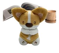 Liqzirtu Chien portable et respirant en peluche - Chien respirant comme compagnon de sommeil - Jouet pour fille, doudou pour bébé, chien en peluche lumineux pour Thanksgiving, Halloween et Noël