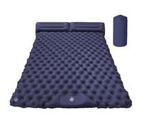 Liqzirtu de Couchage de Camping - Gonflable avec Pompe à Pied intégrée pour l'extérieur, Accessoires gonflables pour la randonnée, Le Trekking, Les Voyages et Les Aventures en Tente ou en voitu