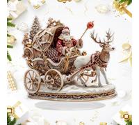 Liqzirtu Décoration de Noël pour Bureau - Figures tridimensionnelles en Acrylique avec Père Noël et Renne, décoration de Maison Multifonction pour fêtes intérieures, Salon, Chambre à Coucher