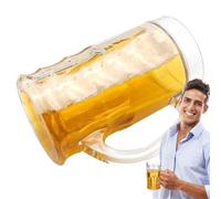 Liqzirtu Fausse Chope À Bière Amusante Grande Taille, Design Réaliste Avec Poignées, Lavable Au Lave-Vaisselle Modèle Créatif Ornement De Bureau Jouet Farce Et Accessoire Décoratif Pour Cadeaux À