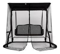 Liqzirtu Filet de balançoire extérieur - Toile de siège de portique, Voile d'ombrage de terrasse | Moustiquaire de Fauteuil Suspendu avec Ouverture à glissière, écran Anti-Insectes
