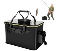 Liqzirtu Fishing Bucket - Foldable Live Bait Storage Container, Waterproof Angling Gear Tote, Large Capacity Fish Carrying Tub | Angling Container for Camping Barbecue Outdoor Hiking Accessory