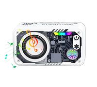 Liqzirtu Haut-Parleur sans Fil extérieur - Enceinte Robot Audio 3D, lumière LED colorée | Plage soirée Camping Musique Portable Rechargeable Design futuriste