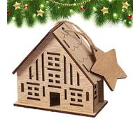 Liqzirtu Houses de Village de Vacances - scène de Noël en Bois dirigée | Bâtiment à Collection de Bureau pour Une fenêtre Appartement Appartement Affair