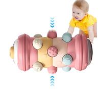 Liqzirtu Jouet avec rouleau pour ramper, jouet à roulettes pour ramper, en mouvement avec rouleau de jeu d'activités sensorielles - Apprentissage de la couleur et développement de la motricité