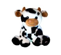 Liqzirtu Jouet Peluche Vache - Moelleuse Artisanale, Figurine Animale | Cadeau pour, Bébés, Tout-Petits, Anniversaire, Fêtes, Crèche, Maison, Sommeil, Voyage, Jouet d’Amour