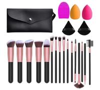 Liqzirtu Kit de pinceaux de maquillage, ensemble d'outils de maquillage,Kit de pinceaux et éponges de maquillage 20 pièces | Ensemble d'outils de maquillage professionnel et adapté aux débutants pour