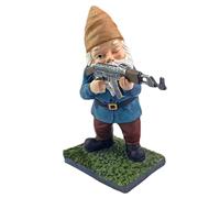 Liqzirtu Ornements en résine - Statue de jardin nain de jardin pour aube | Statue de jardin gnome, sculpture de combat, accessoire de jardin de fée nain pour jardin, cour, pelouse, chambre et bureau