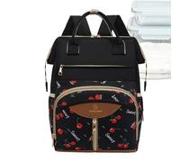 Liqzirtu Sac à Couches Bébé - Imperméable Capacité Fourre-tout Maternité - Sac à Couches De Avec Changement - Pour Papa, Maman, Hommes, Femmes, Garçons, Noir, Reportez-vous à la