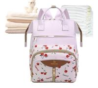 Liqzirtu Sac à Couches Bébé - Imperméable Grande Capacité Fourre-tout Maternité - Sac à Couches De Voyage Avec Changement - Pour Papa, Maman, Hommes, Femmes, Garçons, aubergine, Reportez-vous à la