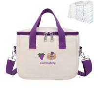 Liqzirtu Sac à langer - Grand sac de voyage pour parents | Sac multifonction pour bébé avec compartiment isotherme, bandoulière réglable, élégant sac pour maman pour fille et vie quotidienne, lilas