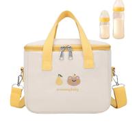Liqzirtu Sac à langer - Grand sac de voyage pour parents | Sac multifonction pour bébé avec compartiment isotherme, bandoulière réglable, élégant sac pour maman pour fille et vie quotidienne, jaune