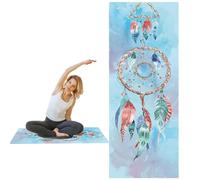 Liqzirtu Tapis de yoga - Taille du tapis de serviette en microfibre - Antidérapant - Serviette de yoga chaude super absorbante pour l'entraînement, le fitness, le pilates, les entraînements
