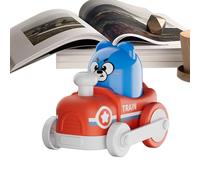 Liqzirtu Voiture Poussez et courez, Serrez et Allez Jeux éducatifs de recul - Jouets de Petit Train réalistes pour Filles Voyage Chambre école à la Maison Salle de Classe préscolaire