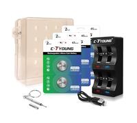 Lir2032 Lot de 6 piles rechargeables de rechange Cr2032 avec chargeur 3,6 V Lithium Ion