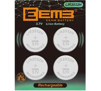 LIR2032H Batterie Rechargeable avec 4 Piles Bouton Lithium-ION 3,7 V 70 mAh pouvant remplacer ML2032 pour Montre Porte-clés à