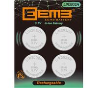 LIR2032H Batterie Rechargeable avec 4 Piles Bouton Lithium-ION 3,7 V 70 mAh pouvant remplacer ML2032 pour Montre Porte-clés à Distance de Voiture (4)