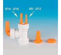 lira 8.2432.06 Raccord Attache Tee pour échappements de Condensation, Blanc