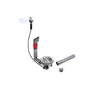 Lira - Bonde Automatique d'évier, avec trop Plein rectangulaire et Bouton Rotatif chromé - LIRBO1755237