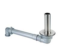 LIRA Bonde Gain de Place avec Tube de surverse INOX 170 mm pour évier diamètre 90 mm