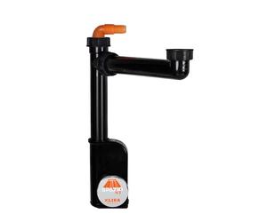 LIRA SPA 9.1290.09 Space 1NT Evolution Siphon d'évier, Noir