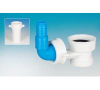 LIRA SPA A.8550.01 GLU Stop Domestico Tee Anti-Bruit pour connecter au Siphon d'évacuation Lave-Vaisselle/Machine à Laver, Blanc