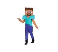 Disguise Déguisement Steve Minecraft Taille M (7-8 ans) – Licence Officielle – Costume+Masque 2D