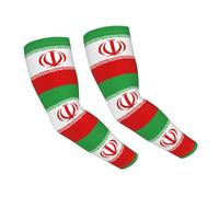 L'Iran Drapeau Manchons Bras Rafraîchissants Protection UV Soleil Couvre-Bras Homme Femme Course Golf Cyclisme Manches Chaudes 1 Paire