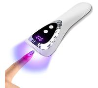 LIRANK Lampe à ongles UV LED portable, mini séchoir sans fil, lampe de durcissement en gel en résine rechargeable par USB, 5 V, le salon de manucure, blanc (LCH19S)
