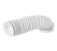 LIRAST Ø 100mm / 1m Tuyau D'évacuation D'air en PVC Flexible - Tuyau de Ventilation pour Climatisation, Sèche-linge, Hotte, Blanc
