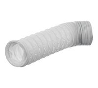 LIRAST Ø 100mm / 3m Tuyau D'évacuation D'air en PVC Flexible - Tuyau de Ventilation pour Climatisation, Sèche-linge, Hotte, Blanc