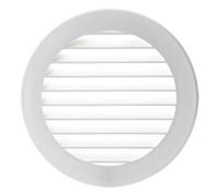 LIRAST Ø 100mm Blanc Grille de Ventilation en Plastique - Grill D'aération Ronde