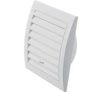 LIRAST Ø 100mm Blanche Réglable Grille de Ventilation en Plastique - Grill D'aération avec Moustiquaire