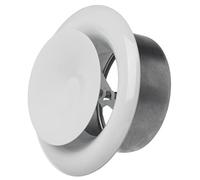 LIRAST Ø 100mm Métal Diffuseur pour la Ventilation air d'admission - Grille D'aération - Vanne à Disque, Blanc