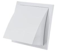 LIRAST Ø 125mm Blanche Grille D'aération avec Clapet Anti-retour - Grill de Ventilation en ABS Plastique - Protège la Façade et Empêche l'entrée D'air Froid