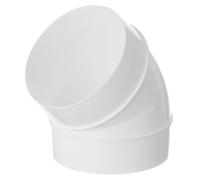 LIRAST Ø 125mm Courbe 45 ° - Tuyau de ventilation - Coudé à 45°, Blanc
