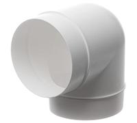 LIRAST Ø 125mm Courbe 90 ° - Tuyau de ventilation - Coudé à 90°, Blanc