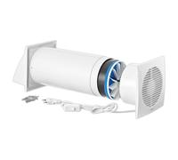 LIRAST 150mm VMC Double Flux Complet avec Câble et Cordon de Serrage - Récupérateur de Chaleur - Ventilation Extracteur dAir Repartiteur de Chaleur
