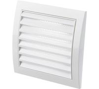 LIRAST 150x150mm / Ø 100mm Blanche Grille de Ventilation en Plastique - Grill D'aération avec Moustiquaire, Blanc