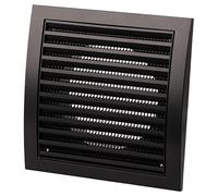 LIRAST 190x190mm / Ø 125mm Anthracite Grille de Ventilation en Plastique - Grill D'aération avec Moustiquaire