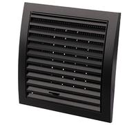 LIRAST 190x190mm Ø 125mm Anthracite Réglable Grille de Ventilation en Plastique - Grill D'aération avec Moustiquaire