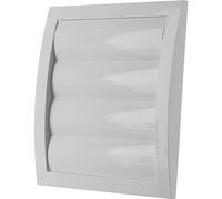 LIRAST 190x190mm / Ø 125mm Blanche Grille de Ventilation en Plastique avec Lamelles Mobiles - Grill D'aération avec Moustiquaire