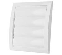 LIRAST 190x190mm / Ø 150mm Blanche Grille de Ventilation en Plastique avec Lamelles Mobiles - Grill D'aération avec Moustiquaire, Blanc.