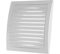 LIRAST 190x190mm / Ø 150mm Blanche Grille de Ventilation en Plastique - Grill D'aération avec Moustiquaire, Blanc.