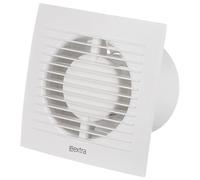 LIRAST Ventilateur de salle de bain avec minuterie et capteur d'humidité Blanc Ø 100 mm