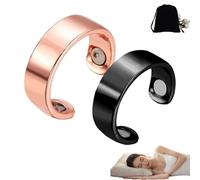 Lircofi Sömni Bague pour femme ménopause, bague magnétique réglable pour la thérapie magnétique, aide au sommeil et réduction de la fatigue, pour hommes et femmes, Acier inoxydable, /