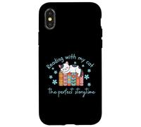 Lire avec Mon Chat - L'heure Parfaite de l'histoire Coque pour iPhone X/XS