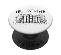 Lire C' Est Rêver Cadeau Livres Motif Floral Lectrice Boho PopSockets PopGrip Adhésif